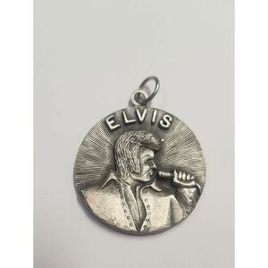 Elvis Pewter Pendant King Of Rock Tribute 1935-1977